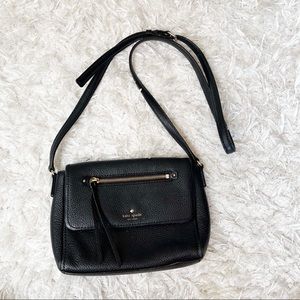Kate Spade Black Leather Crossbody Purse